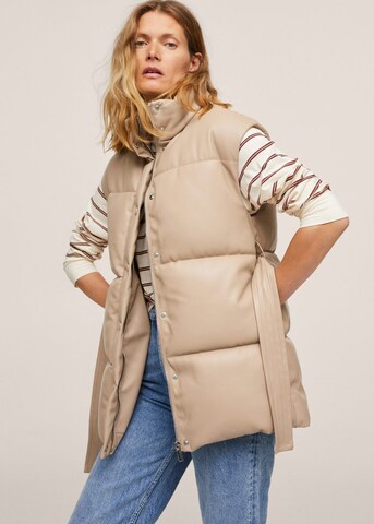 MANGO Weste 'Dejabu' in Beige: Vorderseite