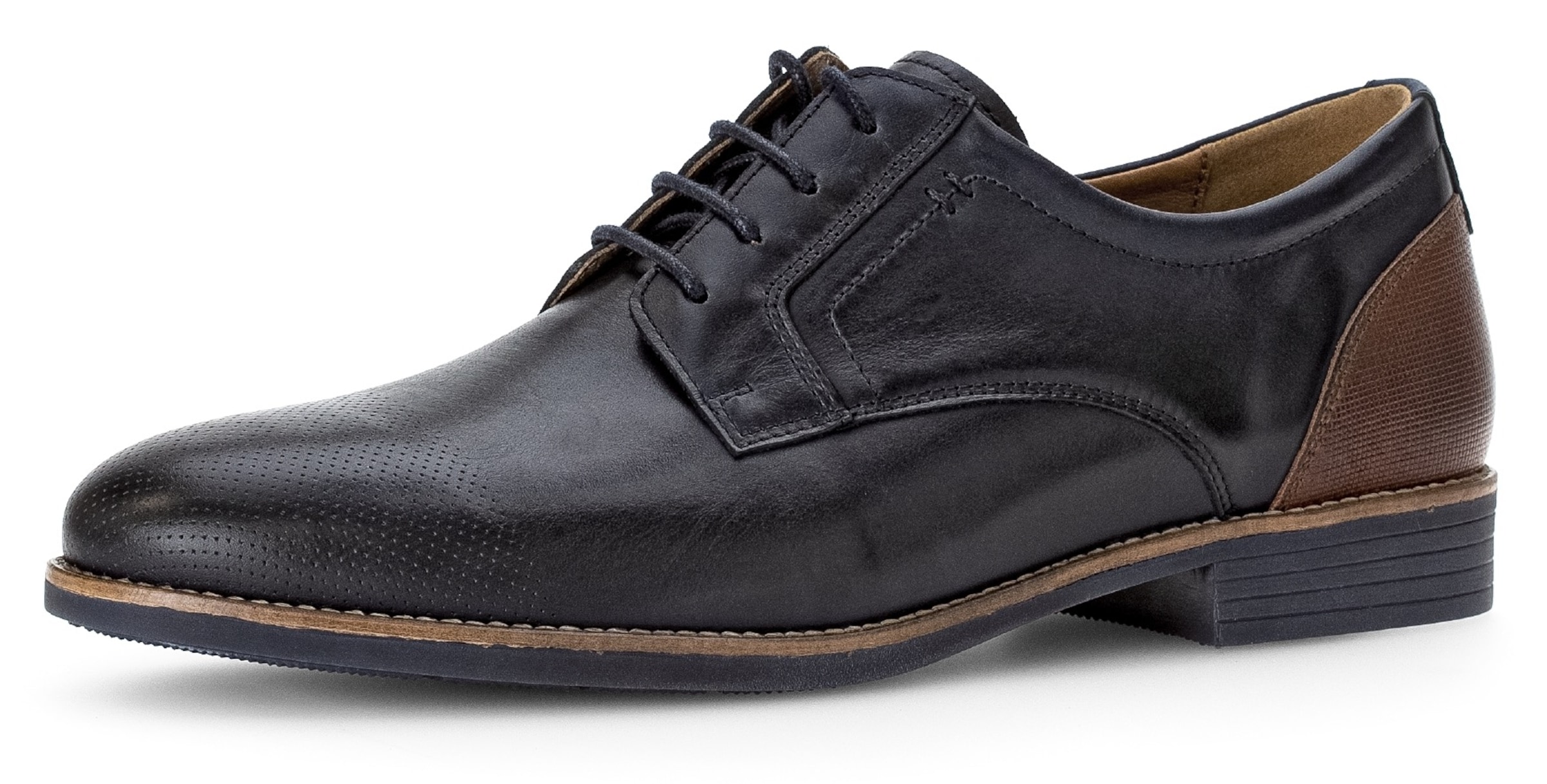 Pius Gabor Schnürschuh in Schwarz: Vorderseite