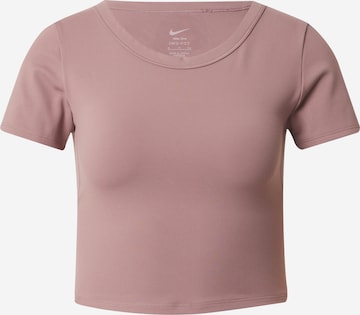 T-shirt fonctionnel 'ONE' NIKE en marron : devant