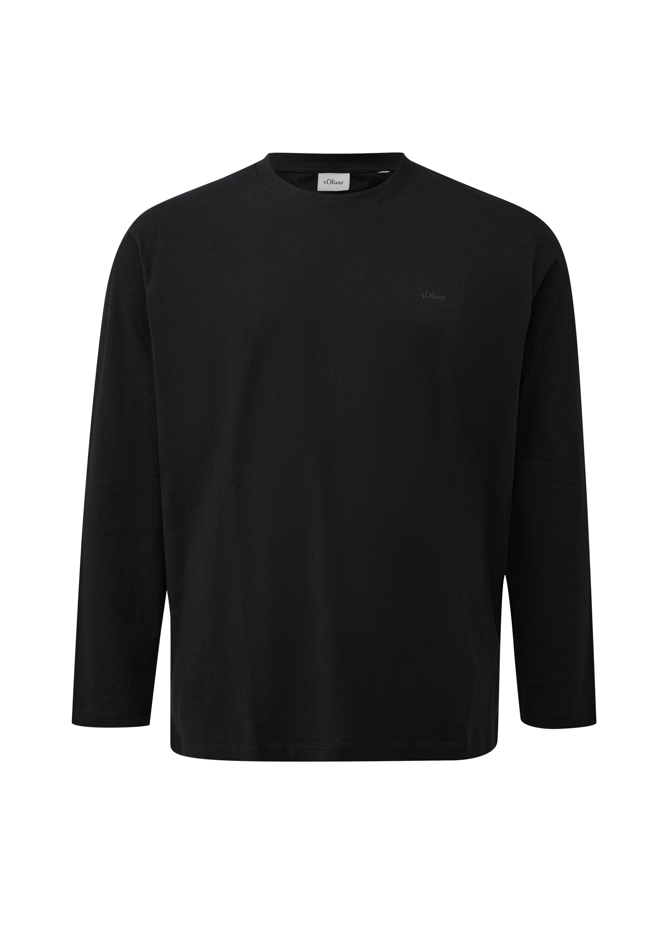 T-Shirt s.Oliver Men Big Sizes en noir : devant