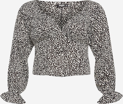 Missguided Plus Blouse in de kleur Zwart / Wit, Productweergave