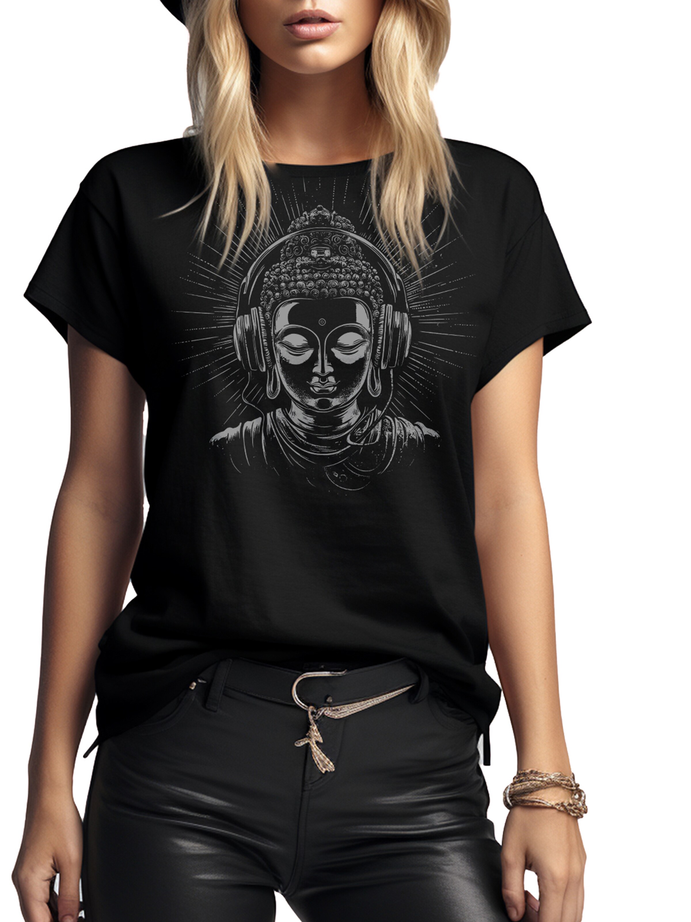 MAKAYA Shirt 'Buddha' in Black