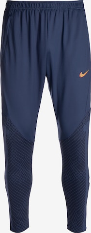 NIKE Workout Pants 'Strike' in Blue: front