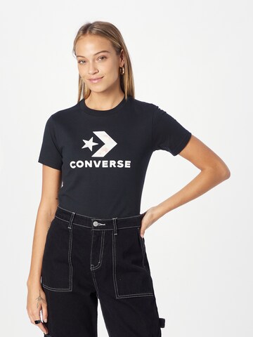 T-shirt CONVERSE en noir : devant