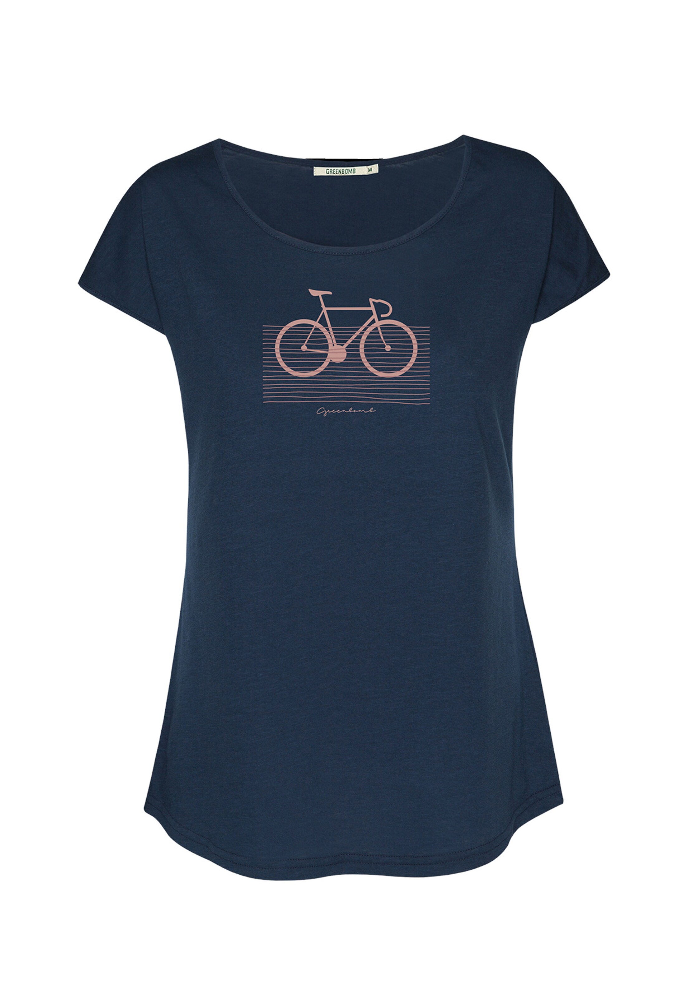 Maglietta 'Bike Streak' di GREENBOMB in blu: frontale