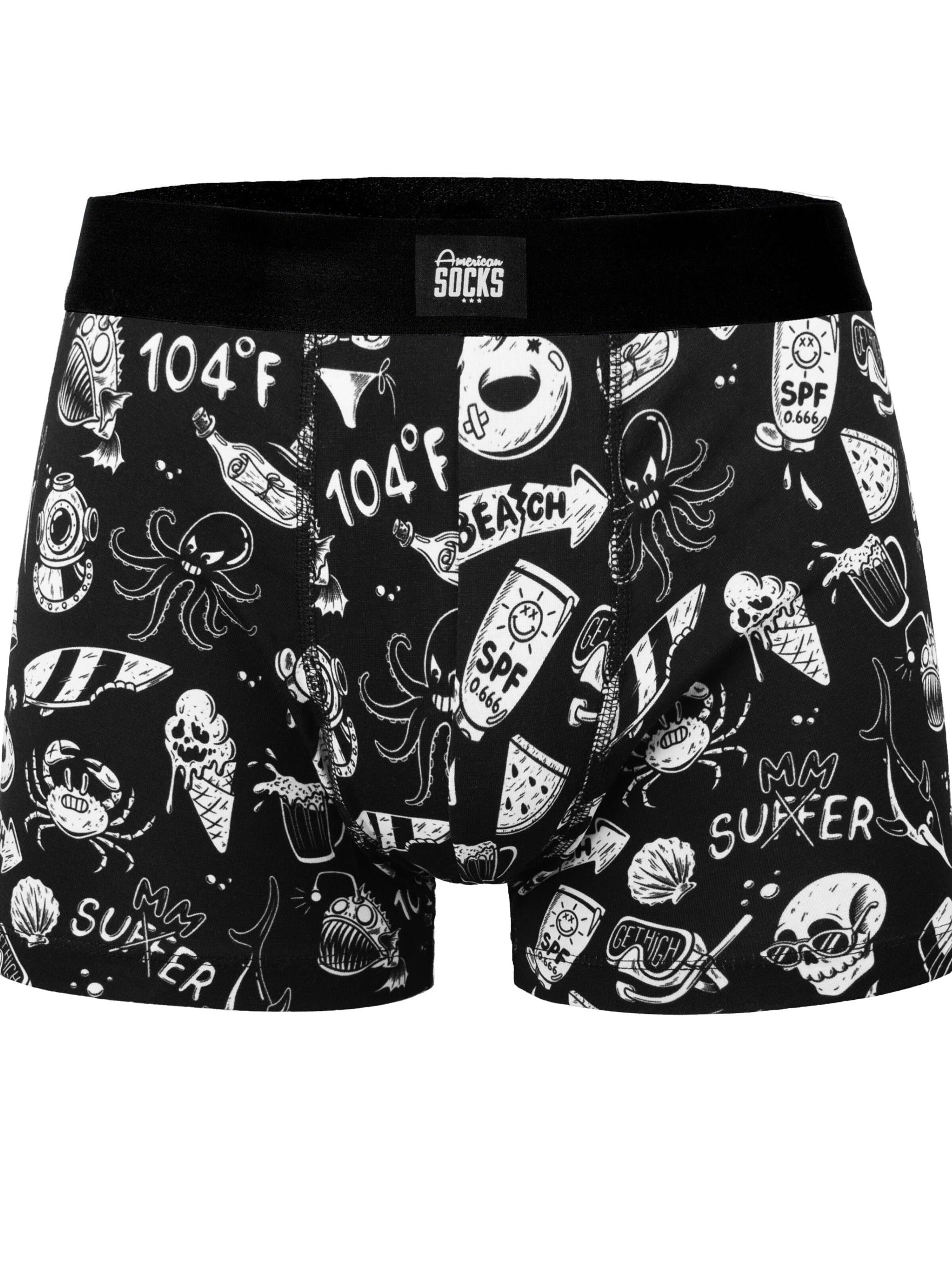 American Socks - Calzoncillo boxer 'Hella Hot' en negro: frente