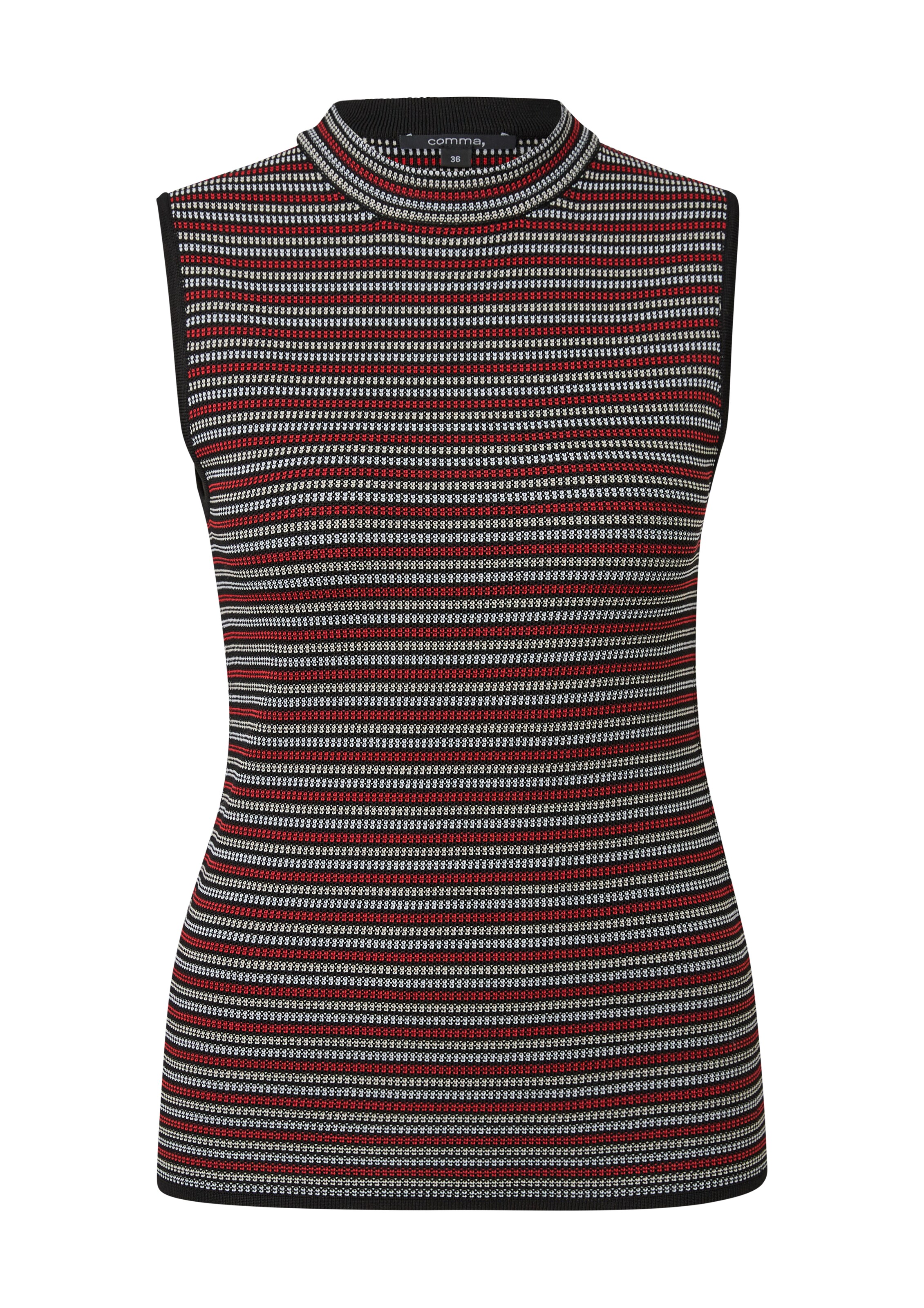 COMMA Sticktop in Schwarz: Vorderseite