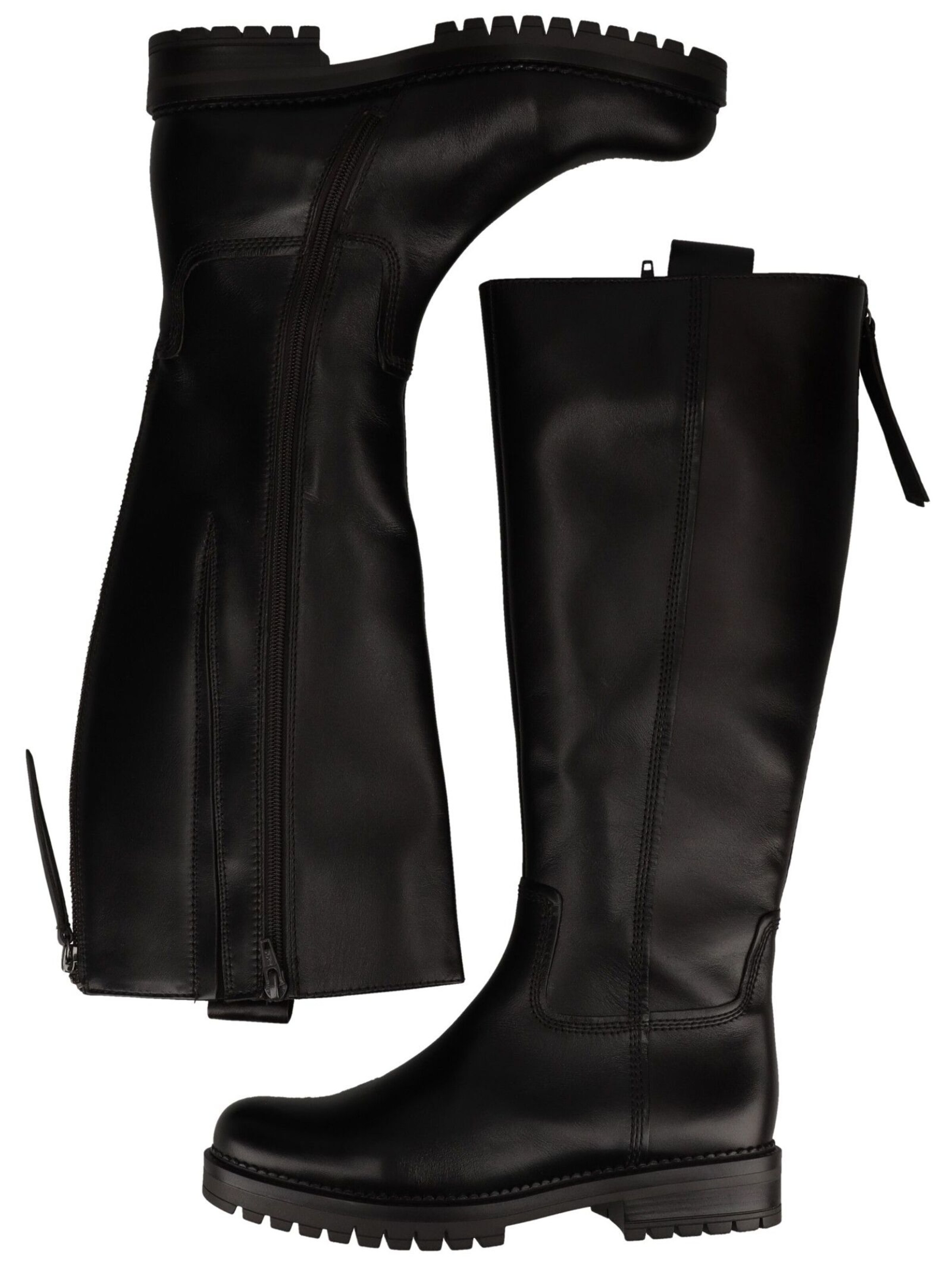 Bottes GABOR en marron : sur le côté