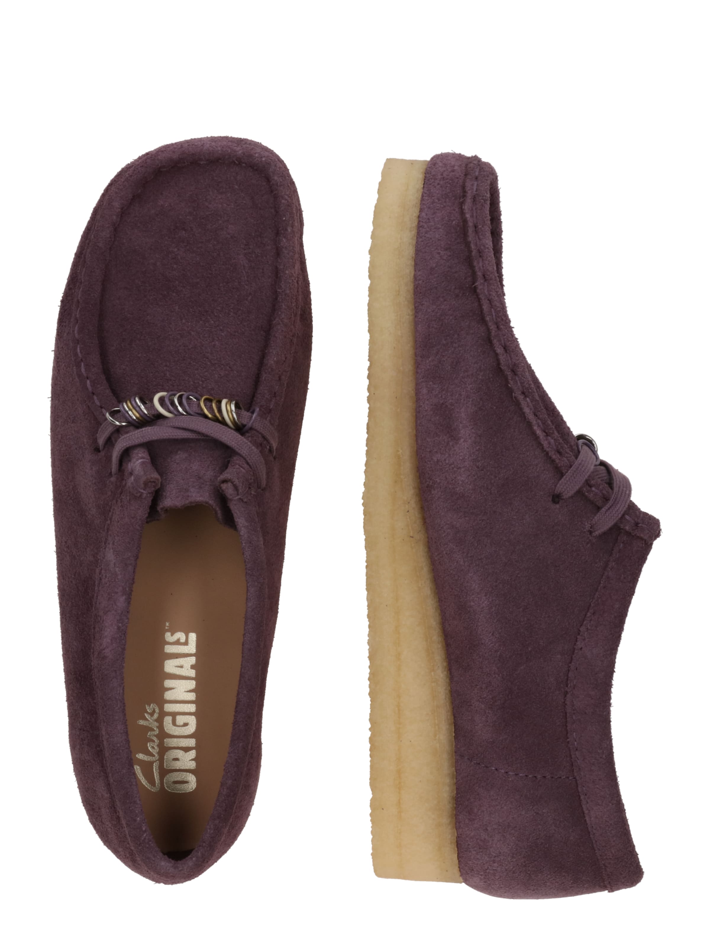 Clarks Originals Šněrovací boty 'Wallabee' – fialová