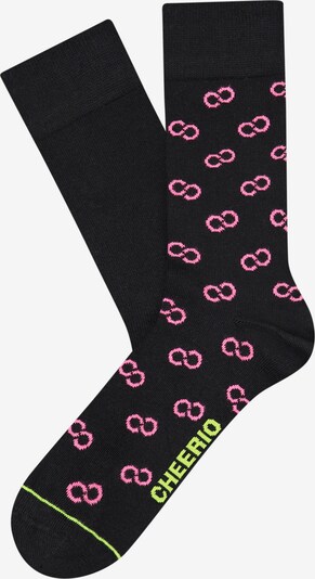 CHEERIO* Socken 'INFINITY' in pink / schwarz, Produktansicht