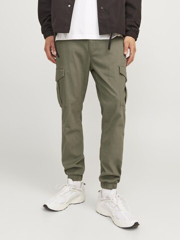JACK & JONES Slimfit Cargobroek 'JJMarco Joe' in Groen