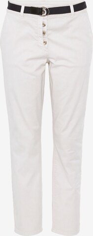 TOM TAILOR Regular Chino Pants in White: front