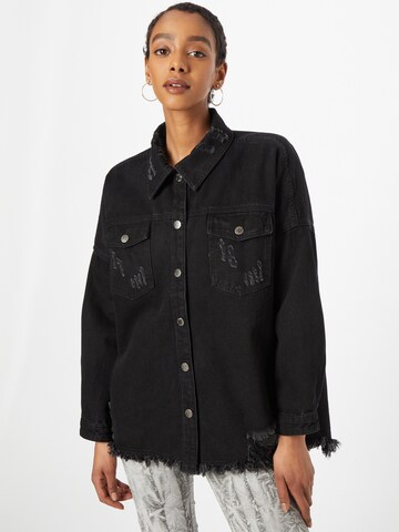 Nasty Gal - Chaqueta de entretiempo en negro: frente