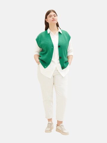 Tom Tailor Women + Strickweste in Grün