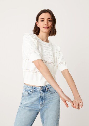 QS Pullover in Weiß