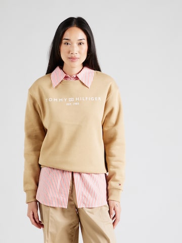 Felpa di TOMMY HILFIGER in verde: frontale