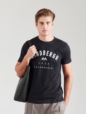 T-Shirt Lindbergh en noir : devant
