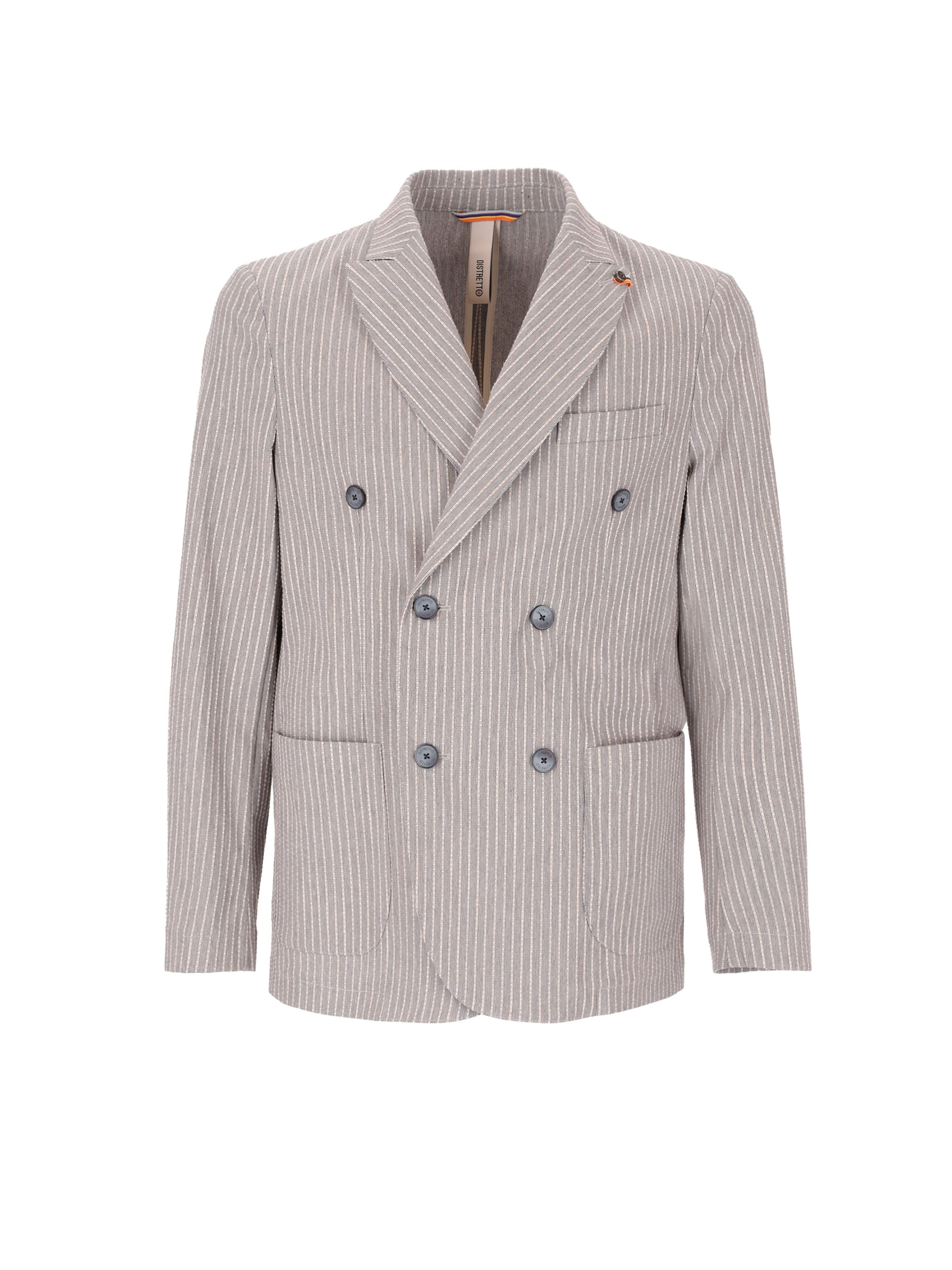 Distretto12 Regular Fit Sakko 'Tajo' in Grau: Vorderseite