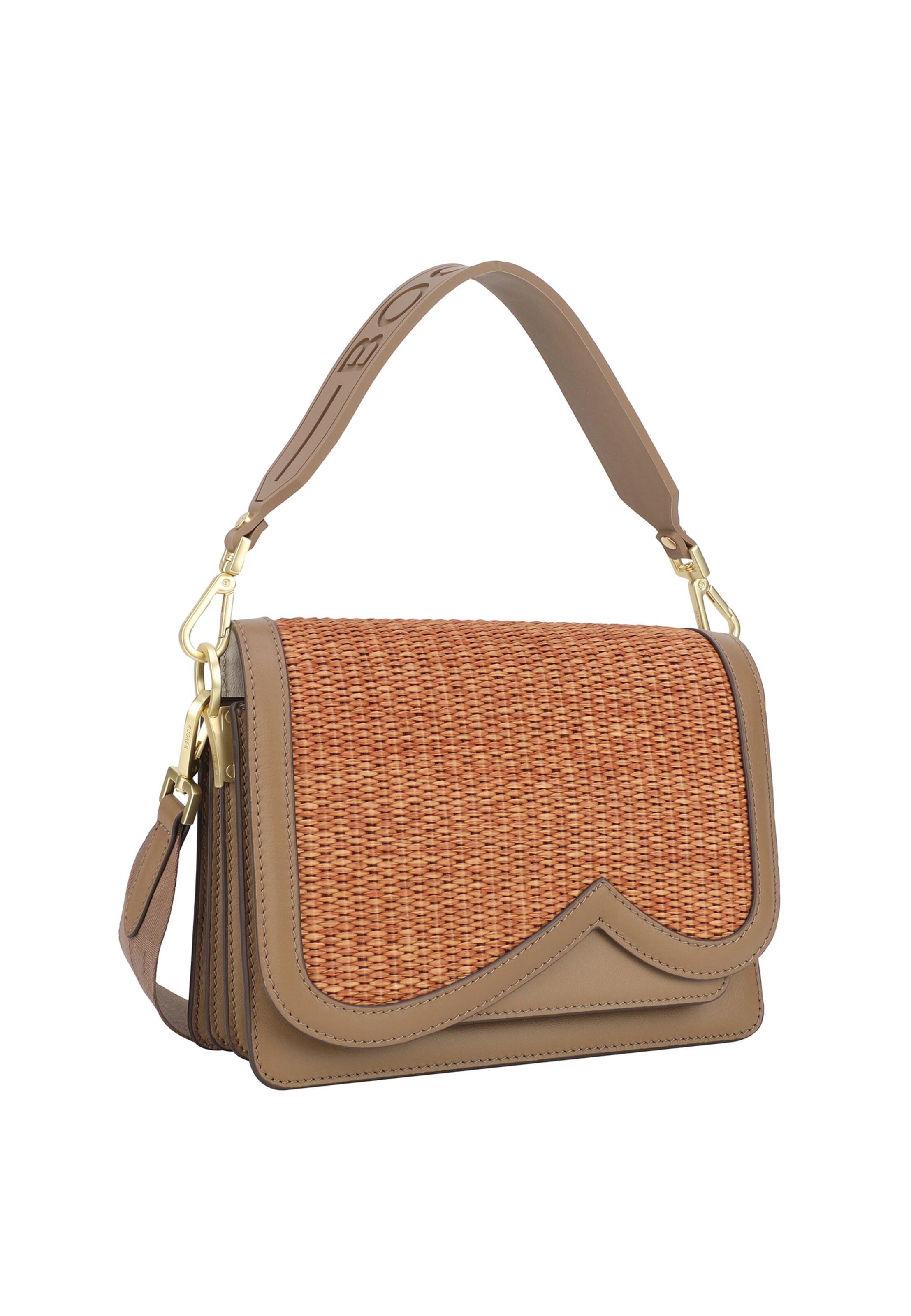 BOGNER Schoudertas 'Bex Rafia Eartha' in Bruin