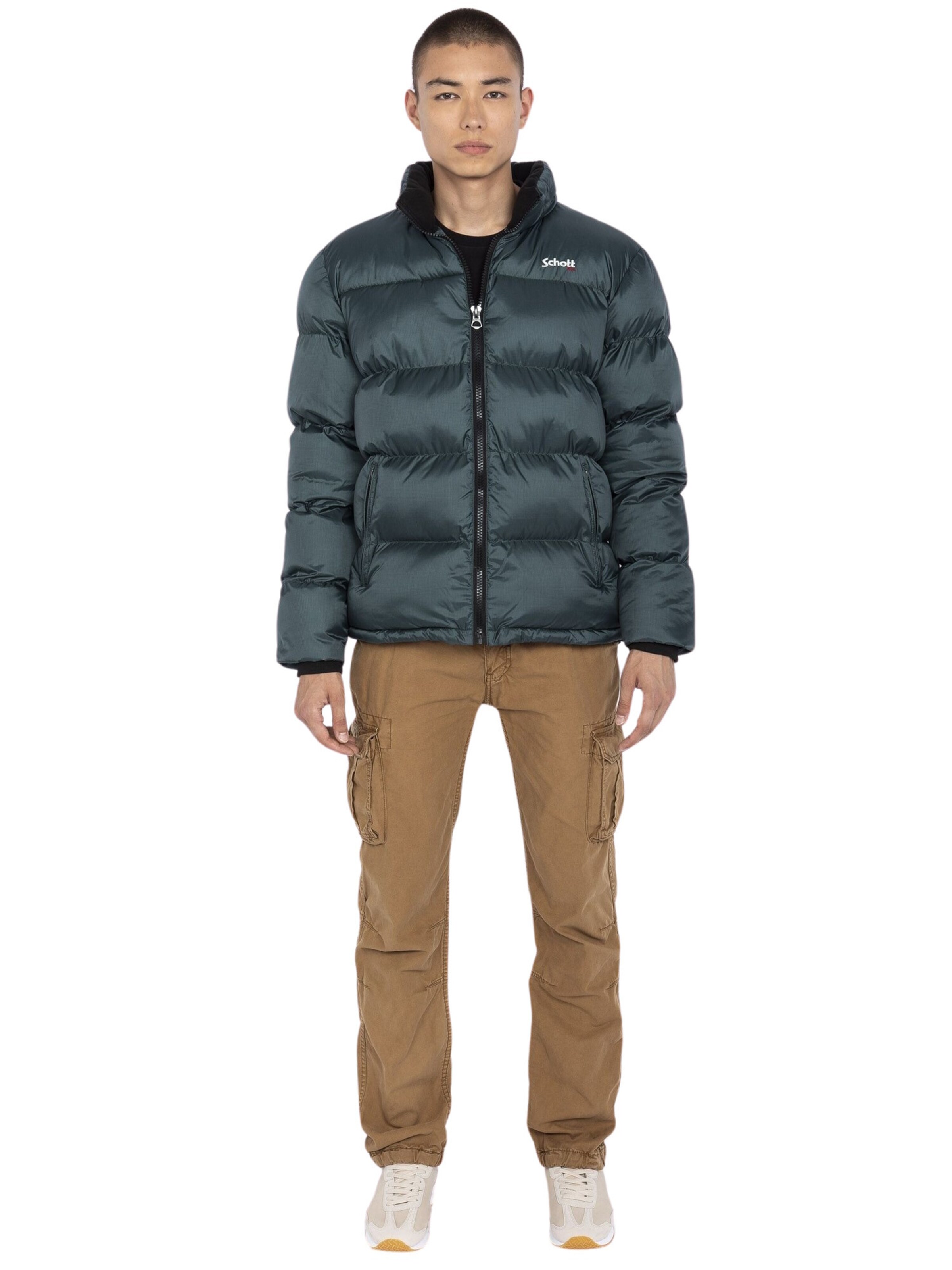 Schott NYC Overgangsjakke 'Idaho' i grøn