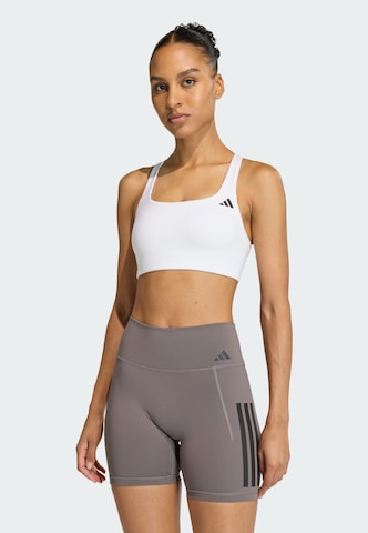 ADIDAS PERFORMANCE Bustier Sport-BH 'Optime' in Weiß: Vorderseite