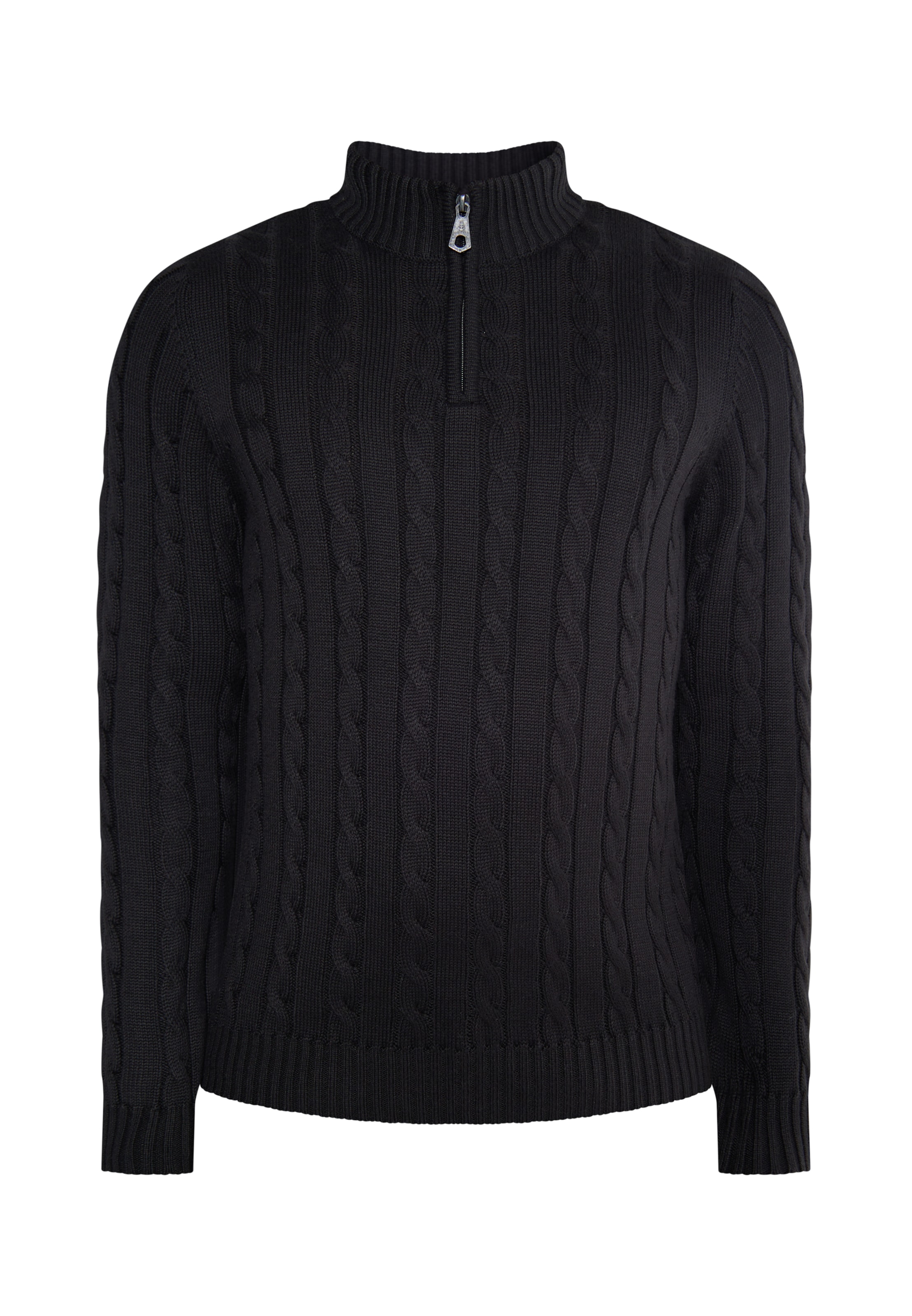 DreiMaster Vintage Pulover | črna barva: sprednja stran