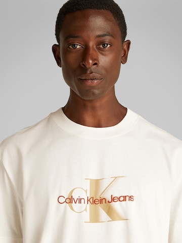 Calvin Klein Jeans Koszulka w kolorze beżowy