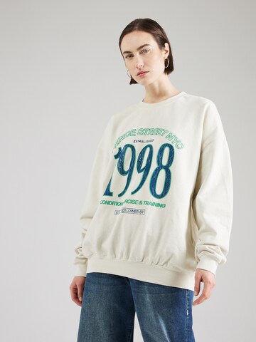 Sweat-shirt TOPSHOP en beige : devant