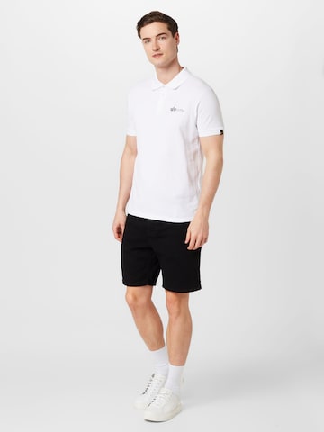 ALPHA INDUSTRIES Poloshirt in Weiß