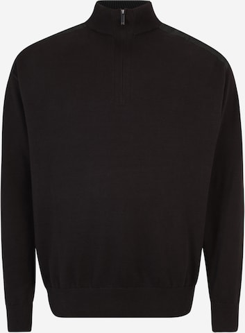 Calvin Klein Big & Tall Sweater in Black: front