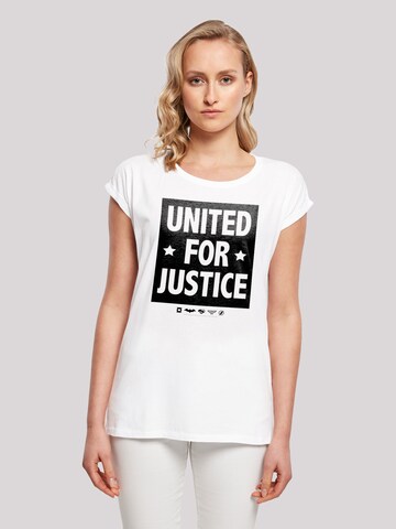 F4NT4STIC Shirt 'DC Comics Justice League United For Justice' in White: front