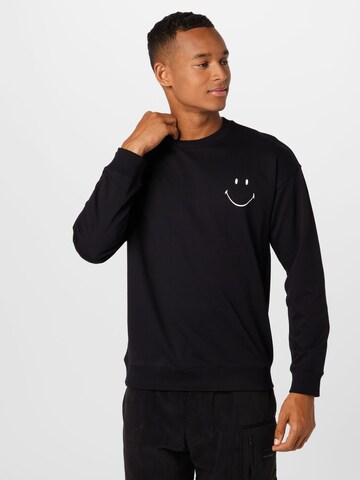 UNITED COLORS OF BENETTON Sweatshirt in Black: front