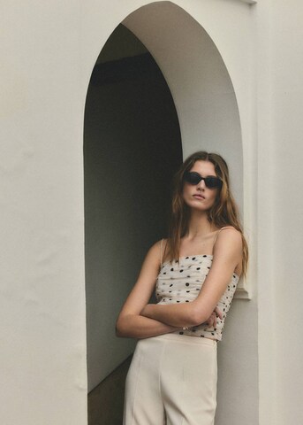 MANGO Top in Beige: front