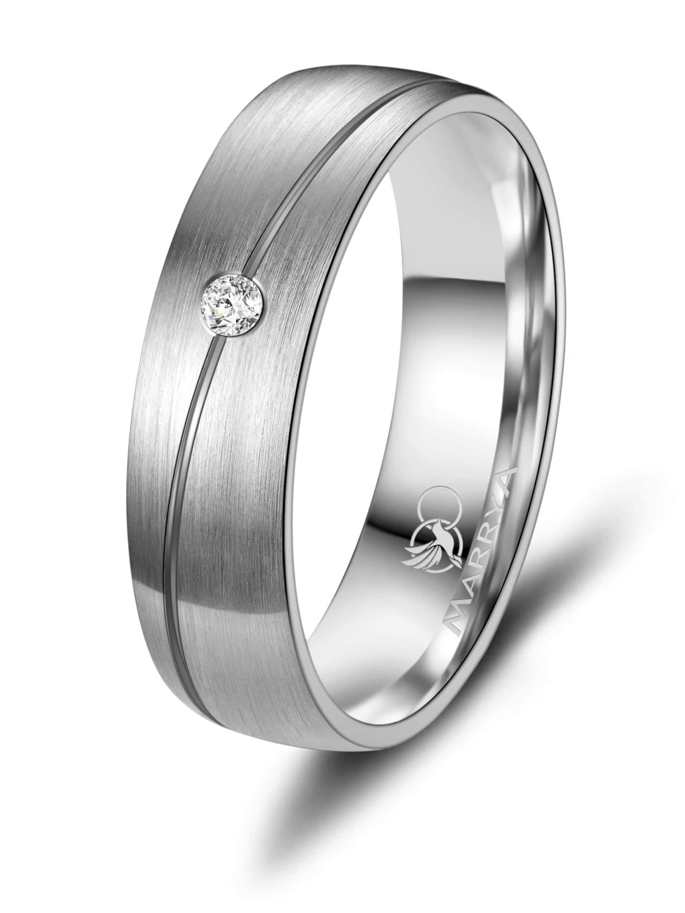 MARRYA Ring 'MARRYA TI-09 Ehering aus Titan'‌‌ in Silber: Vorderseite