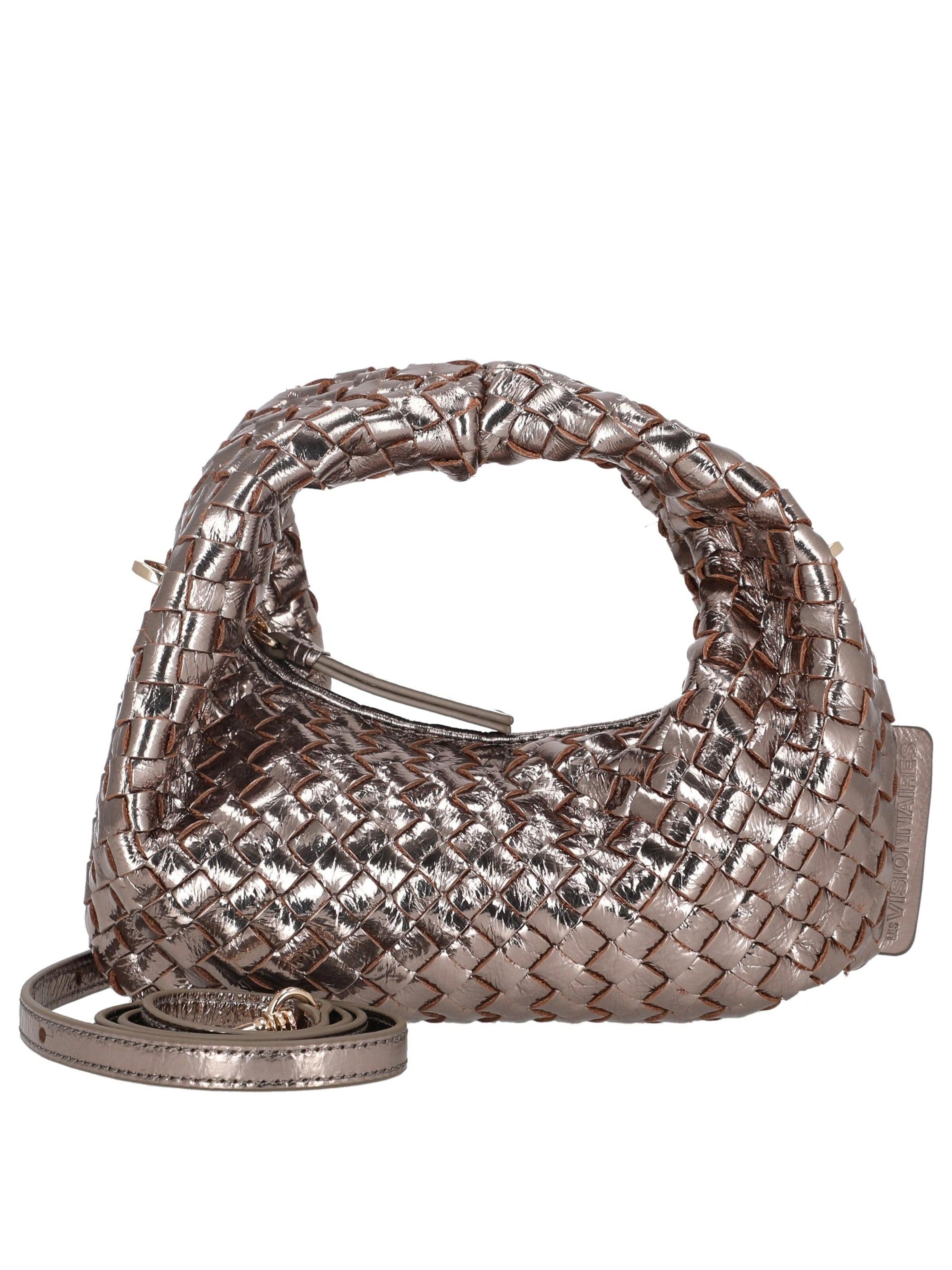 Les Visionnaires Handtasche 'Greta Micro Weave'‌‌‌‌‌‌‌‌ in Braun: Vorderseite