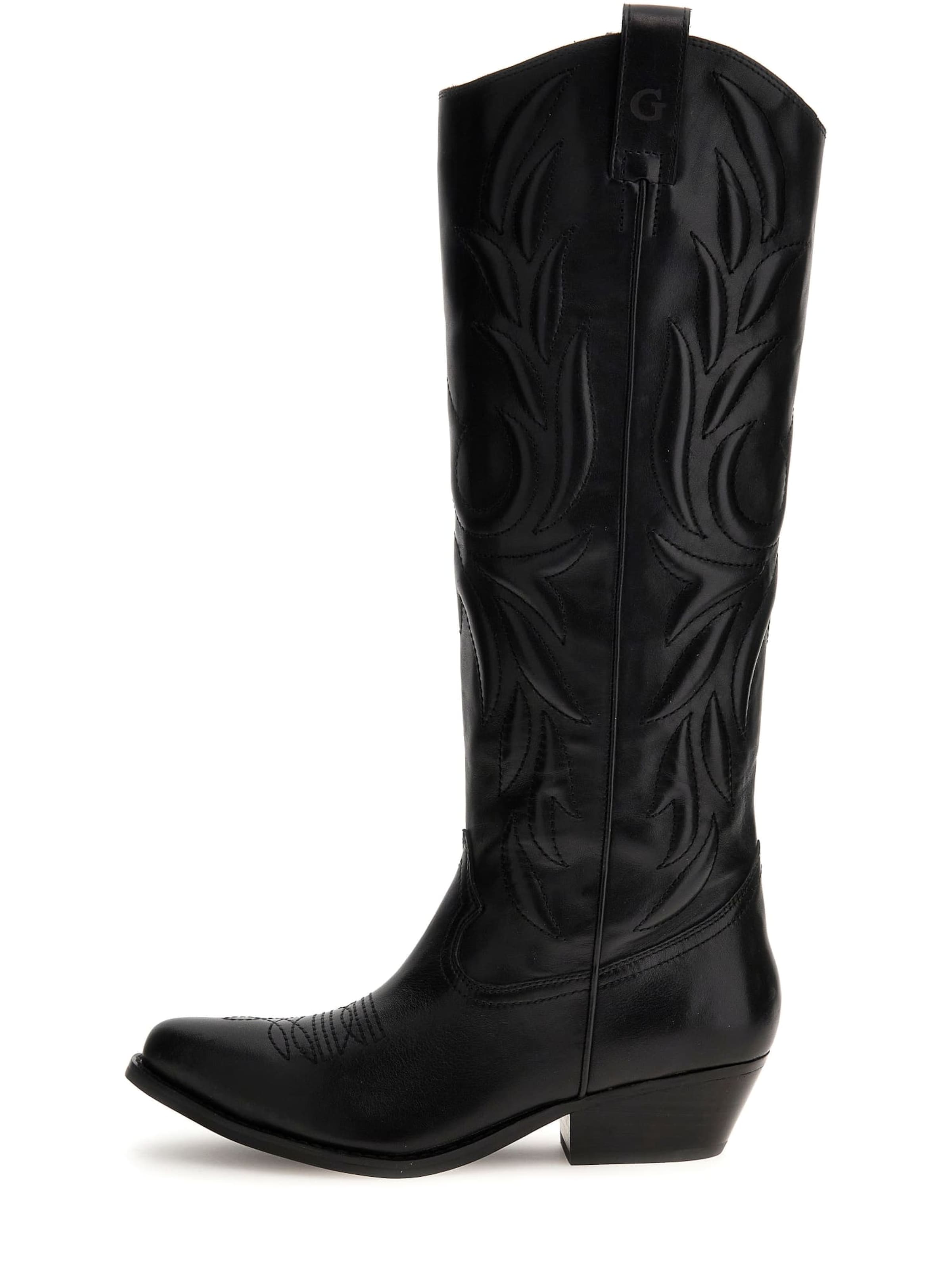 GUESS Cowboy Boots Ginnifer in Black ABOUT YOU