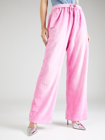 DIESEL Wide leg Pants 'MUSE' in Pink: front