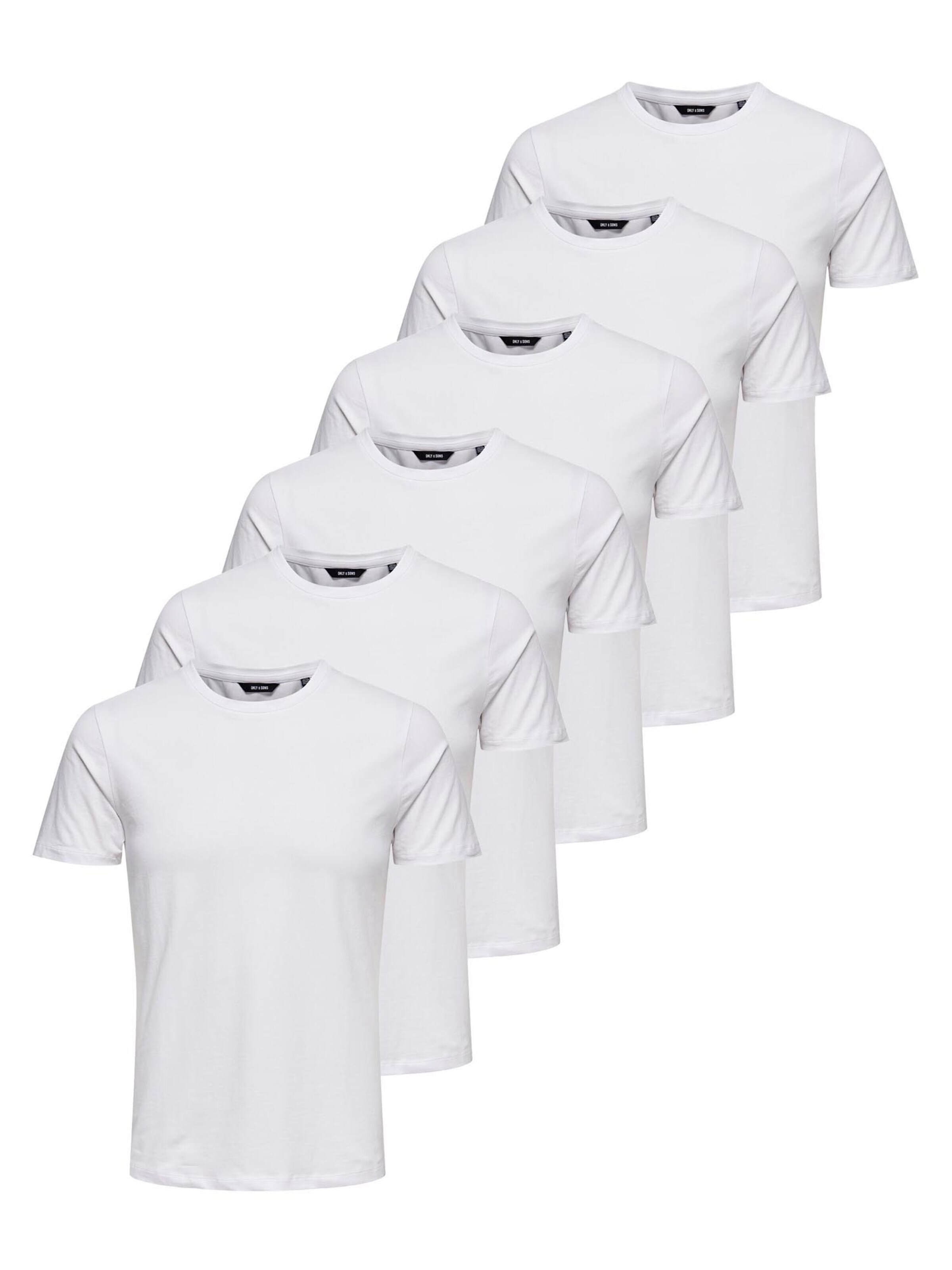Only & Sons Shirt 'Basic'‌‌‌‌‌‌‌‌ in S/Regular in weiß, Produktansicht