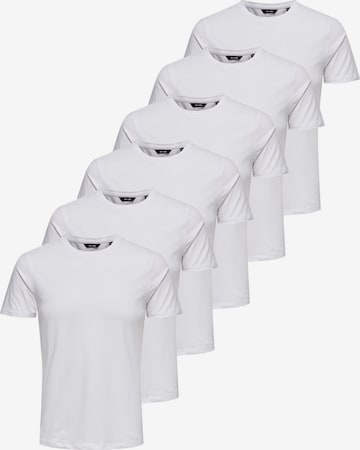 Only & Sons Shirt 'Basic' in Weiß: Vorderseite