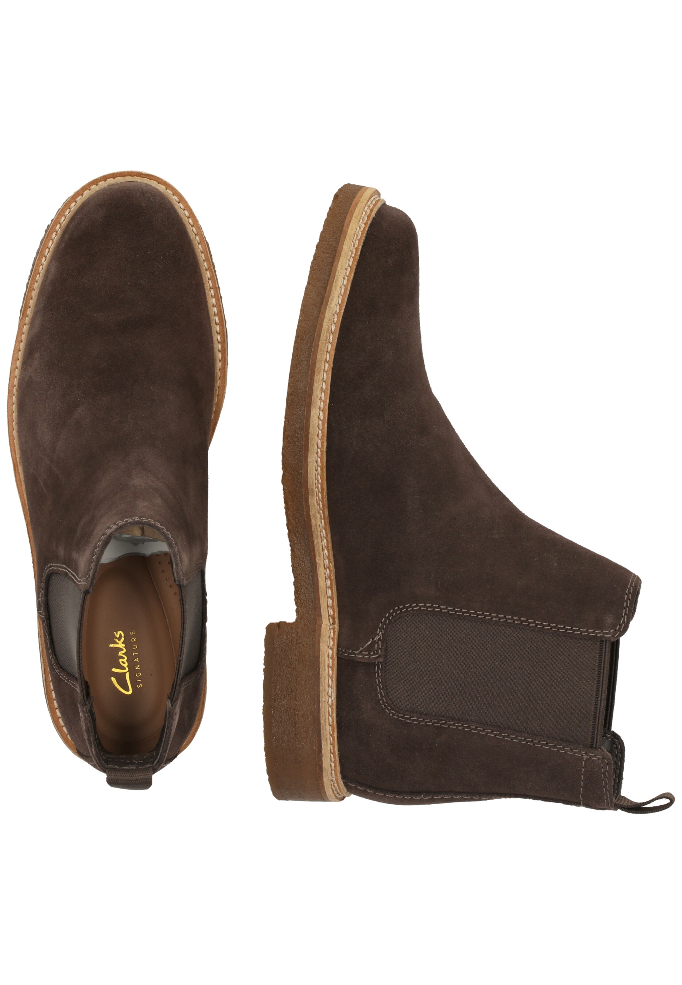 CLARKS Laarzen 'Clarkdale Easy Dark Brown Suede' in Bruin