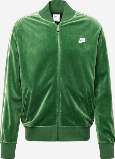 Nike Sportswear Casaco em moletão em verde / branco, Vista do produto