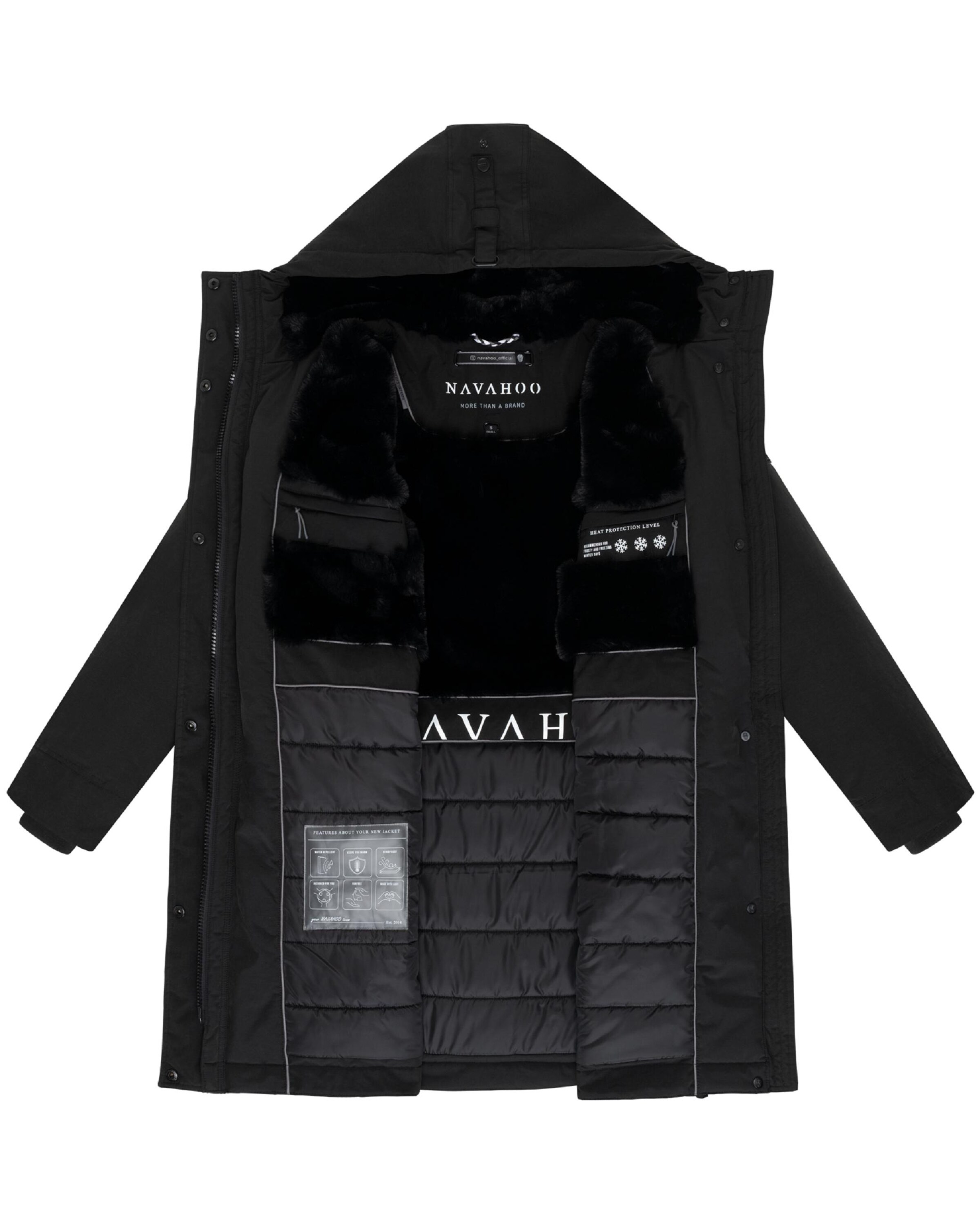 NAVAHOOZimski kaput 'Hageltanz 14' - crna boja