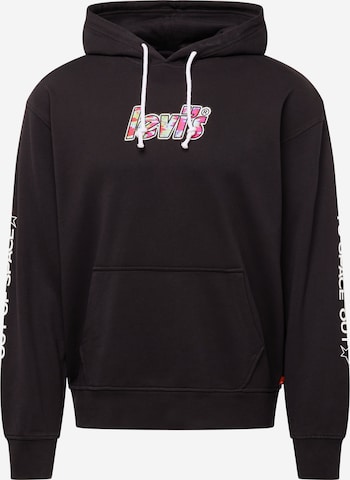 LEVI'S ® Tréning póló 'Relaxed Graphic Hoodie' - fekete: elől