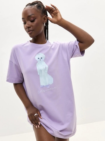 T-shirt 'Spa cat' Cat e Lolette en violet