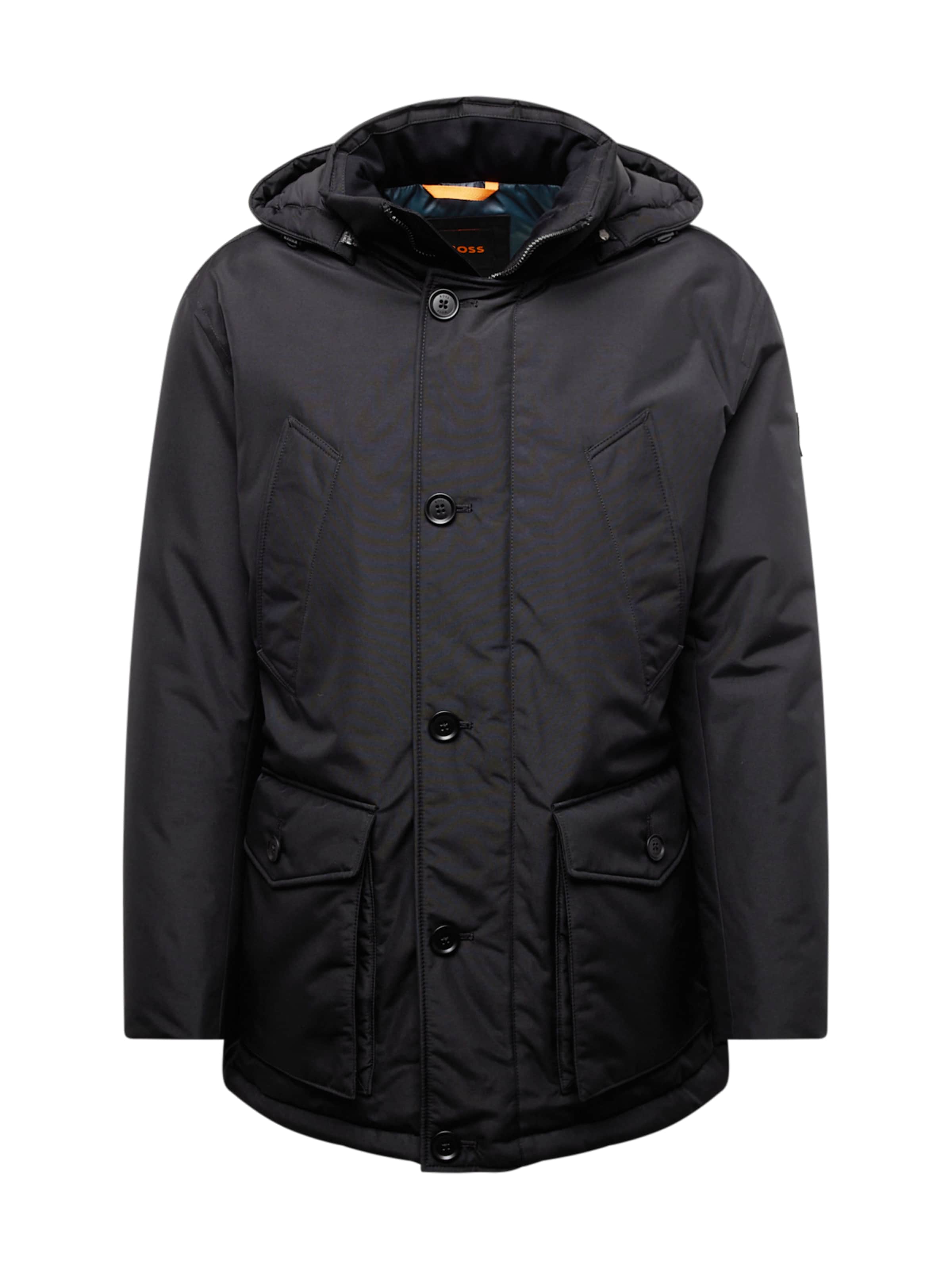 BOSS Talveparka 'Osiass', värv must: eest vaates