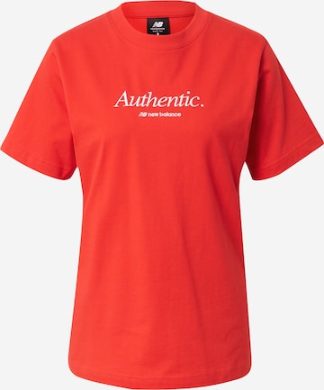 T-shirt new balance en rouge : devant