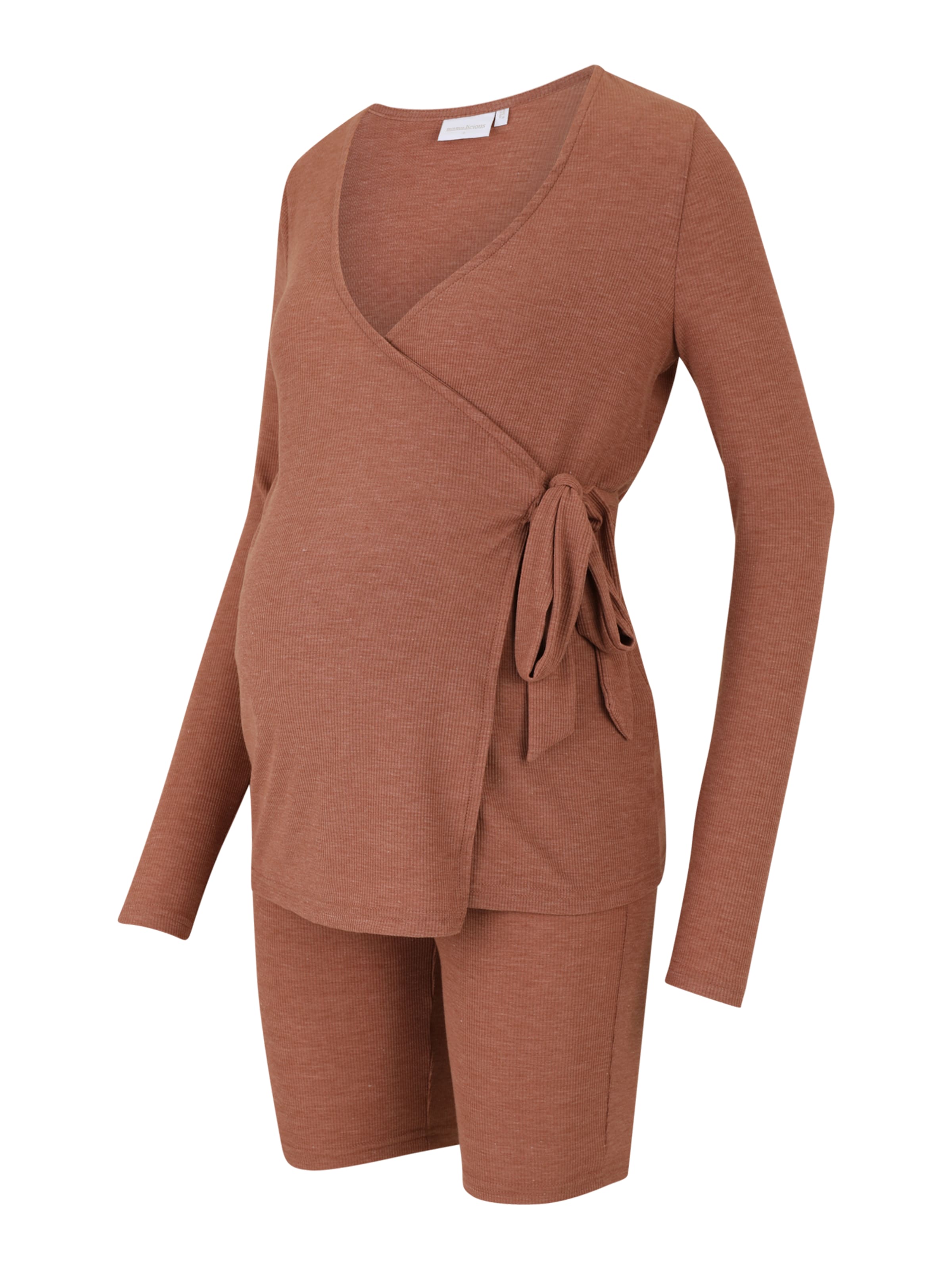 MAMALICIOUS - Traje para estar en casa en marrón: frente