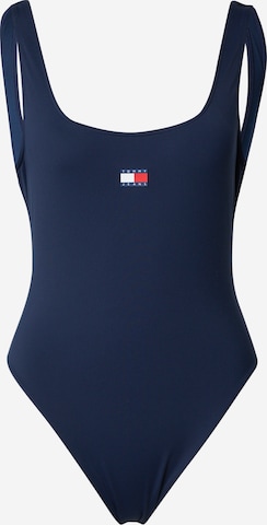 Tommy JeansT-shirt Jednodijelni kupaći kostim - plava boja: prednji dio