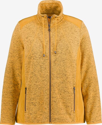 Ulla Popken Fleece jas in Oranje: voorkant