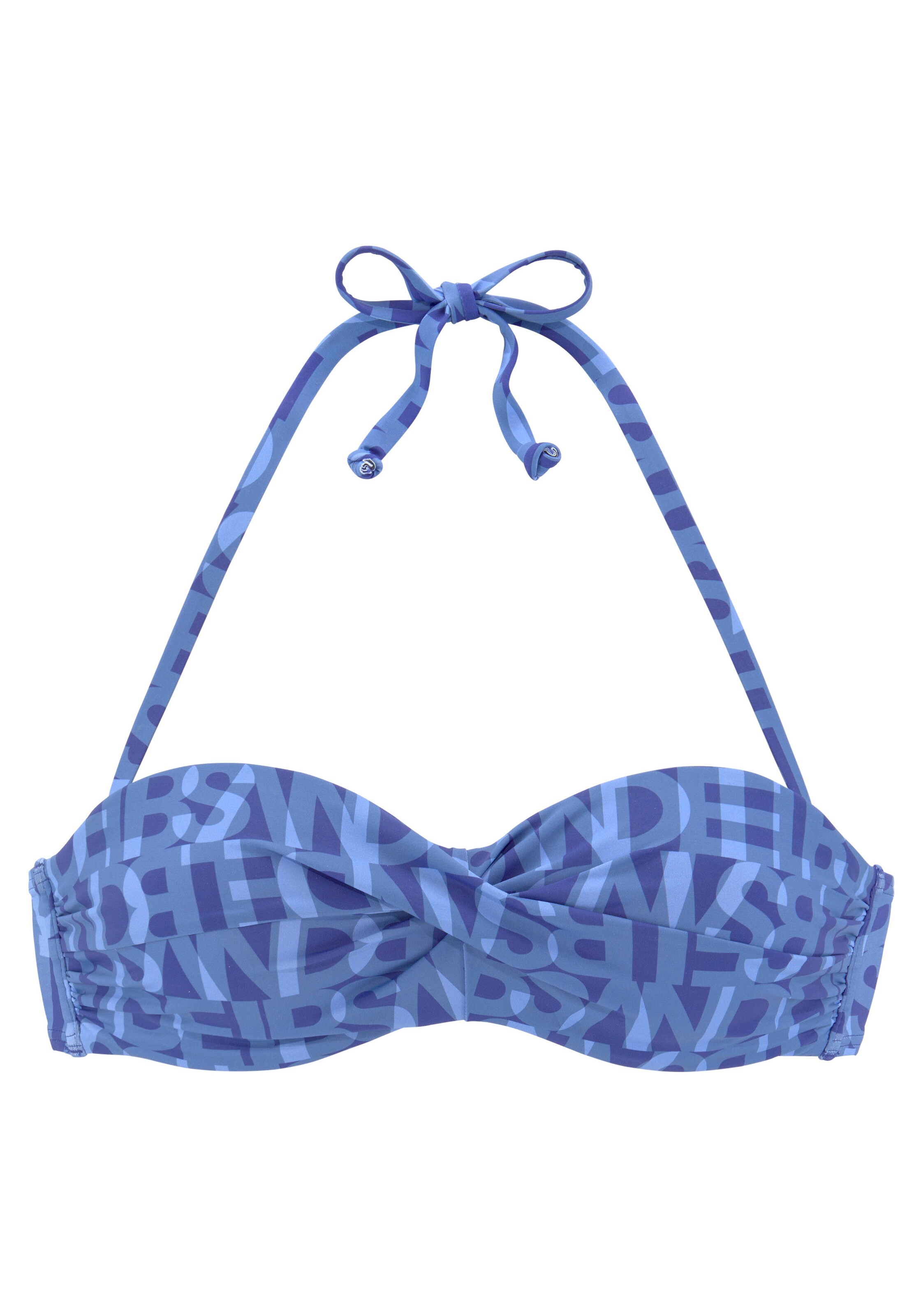 Elbsand Bandeau Bikinitop in Blau: Vorderseite